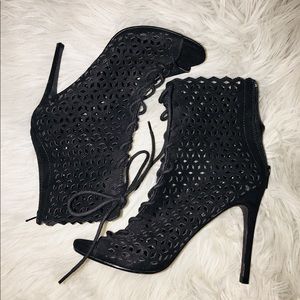 Laser cut high heels